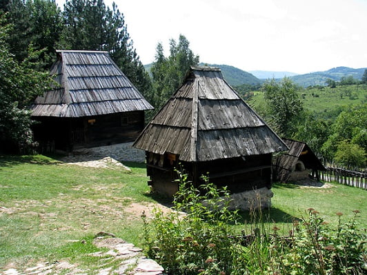 Open-air museum Sirogojno cottages